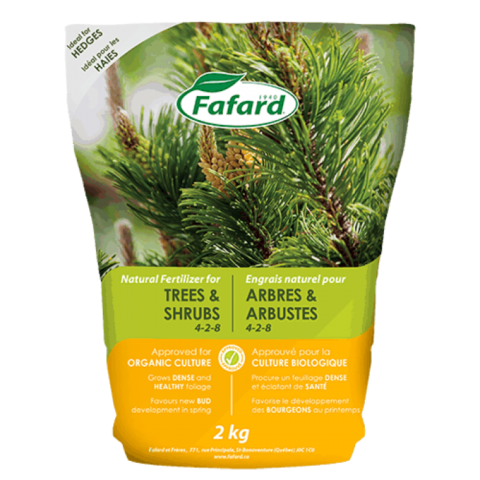 Engrais naturel arbres/arbustes 4-2-8 2kg