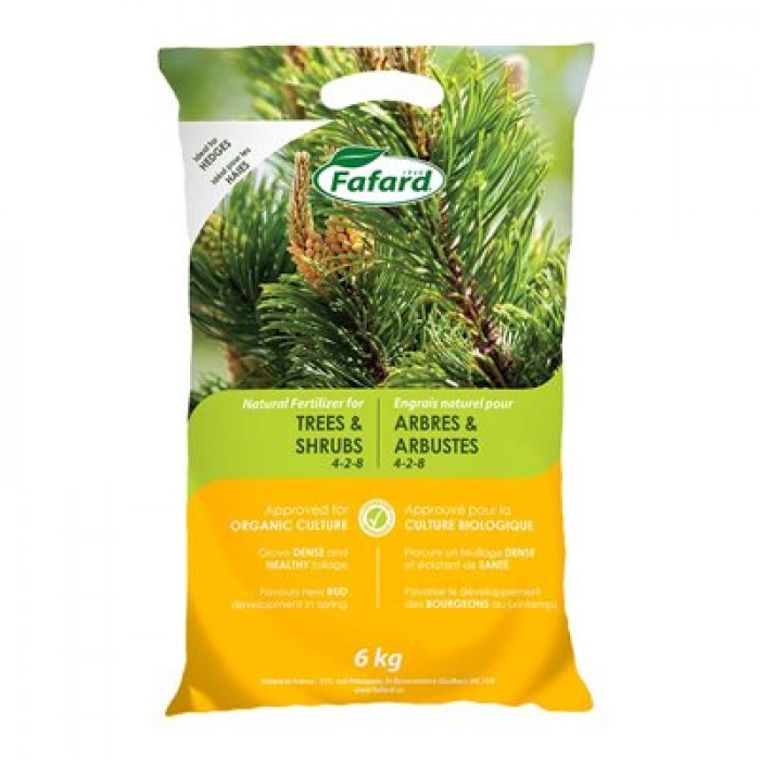 Engrais naturel arbres/arbustes 4-2-8 6kg